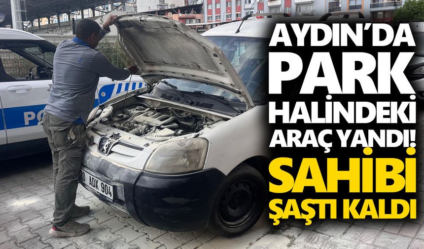 Aydın’da park halindeki araç yandı! Sahibi şaştı kaldı