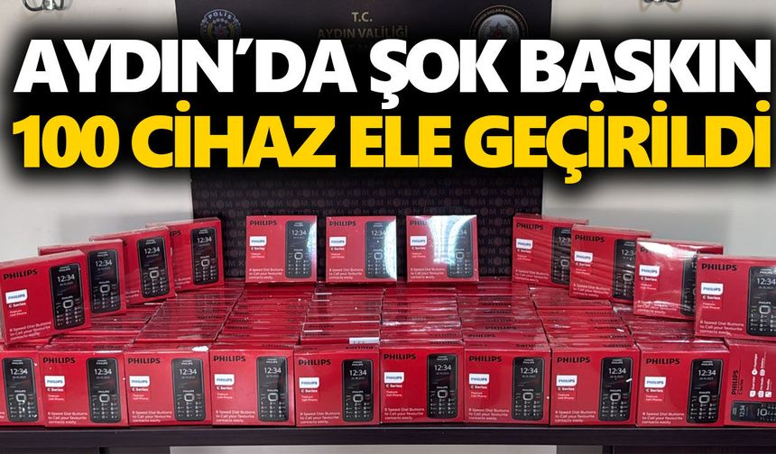 Aydın’da şok baskın: 100 cihaz ele geçirildi