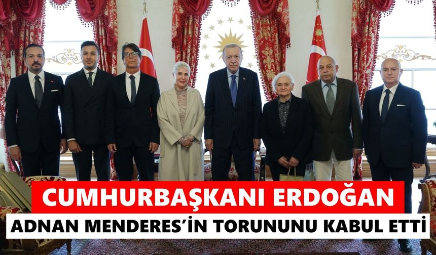 Cumhurbaşkanı Erdoğan, Adnan Menderes'in torununu kabul etti