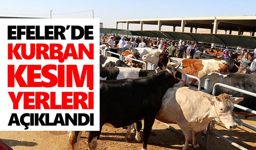 Efeler’de kurban kesim yerleri açıklandı