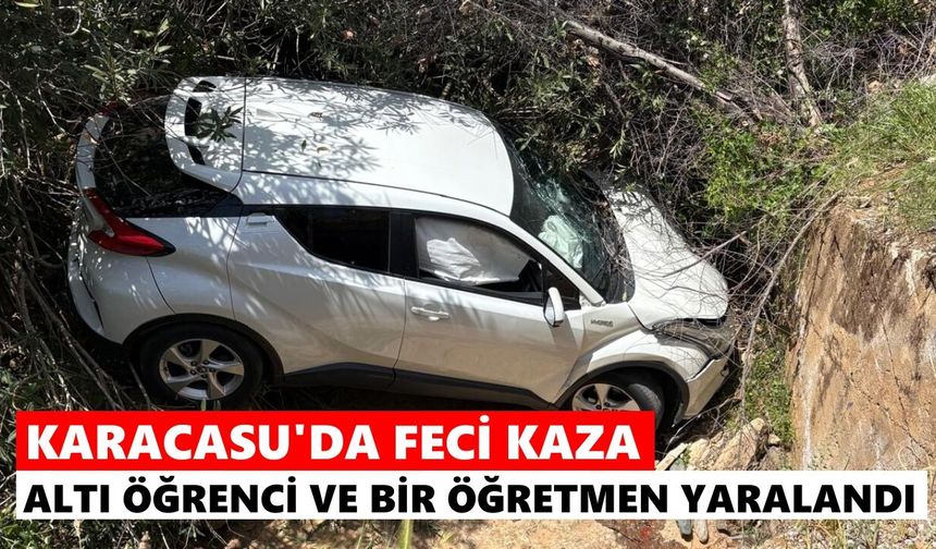 Karacasu'da feci kaza: Altı öğrenci ve bir öğretmen yaralandı