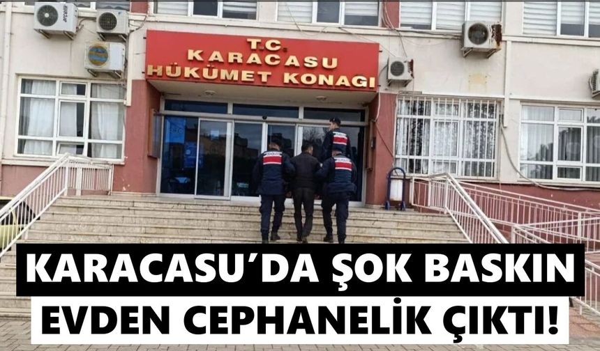 Karacasu’da şok baskın: Evden cephanelik çıktı
