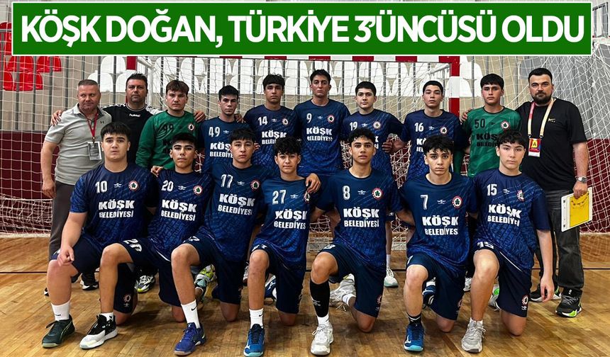 Köşk Doğan, Türkiye 3'üncüsü oldu