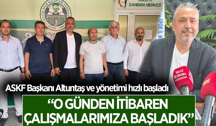 Aydın ASKF Başkanı Altuntaş ve yönetimi, göreve başladı