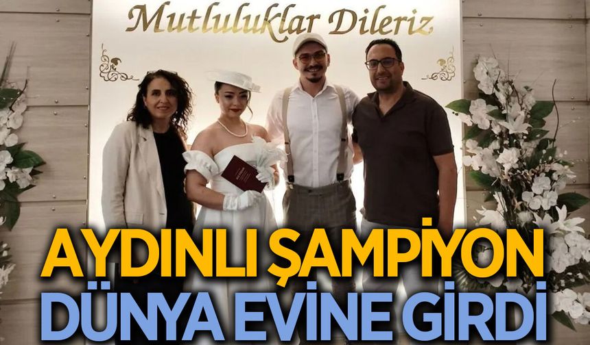 Aydınlı dünya şampiyonu Berkay Uslu, mutluluğa "evet" dedi