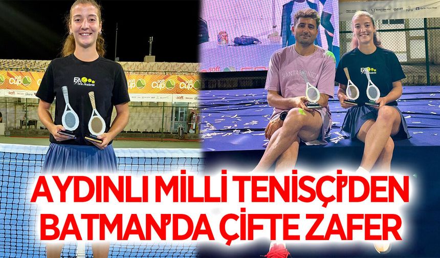 Aydınlı milli tenisçi Akyol’dan Batman’da çifte başarı