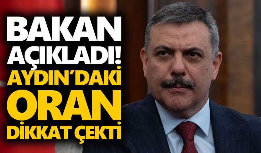 Bakan açıkladı! Aydın’daki oran dikkat çekti