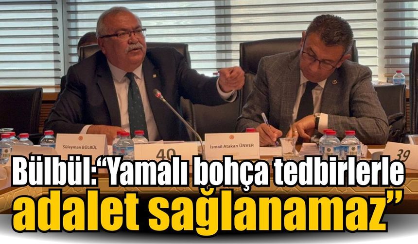 Bülbül’den infaz düzenlemesine tepki