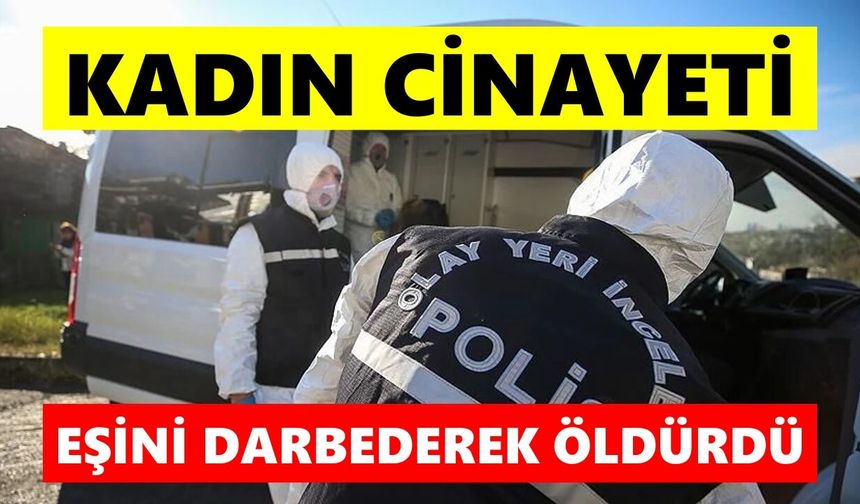 Kadın cinayeti: Eşini darbederek öldürdü