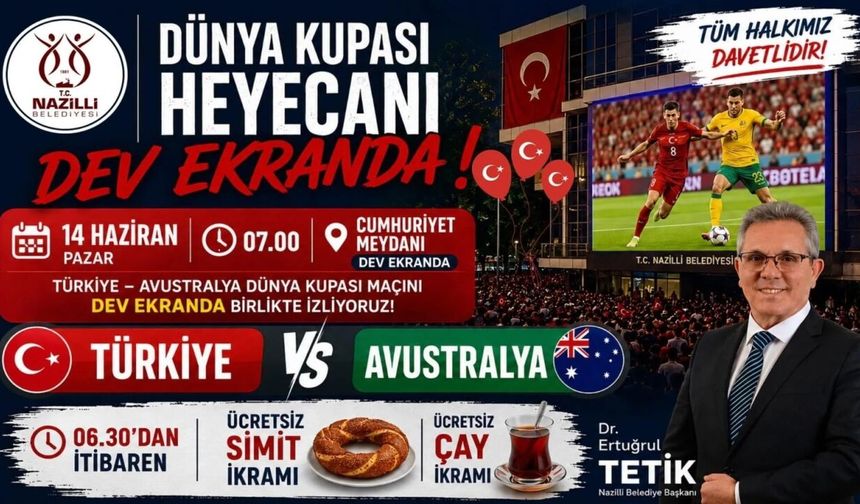 Nazilli'de milli maç heyecanı yaşanacak