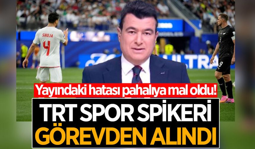 Spikerin hatası pahalıya mal oldu! TRT görevden alındığını açıkladı!
