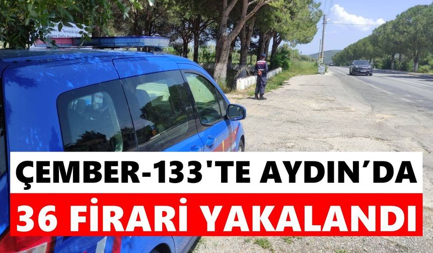Aydın'da jandarma'dan 'Çember' Operasyonu: 36 firari yakalandı