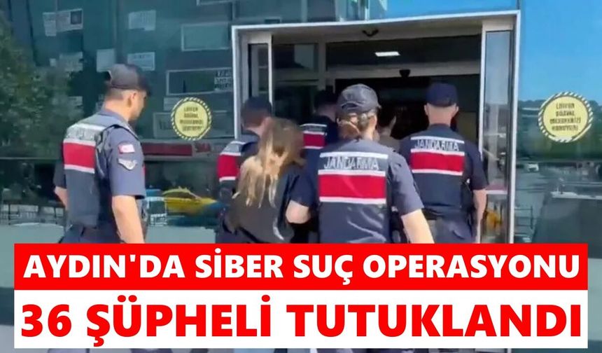 Aydın'da siber suç operasyonu: 36 şüpheli tutuklandı