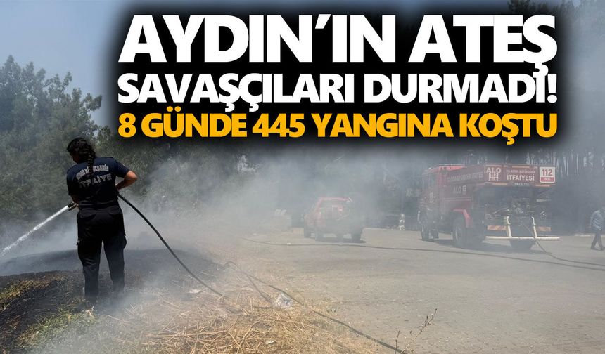 Aydın’ın ateş savaşçıları durmadı! 8 günde 445 yangına koştu