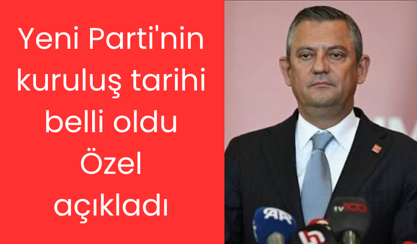 Yeni Parti'nin kuruluş tarihi belli oldu: Özgür Özel açıkladı