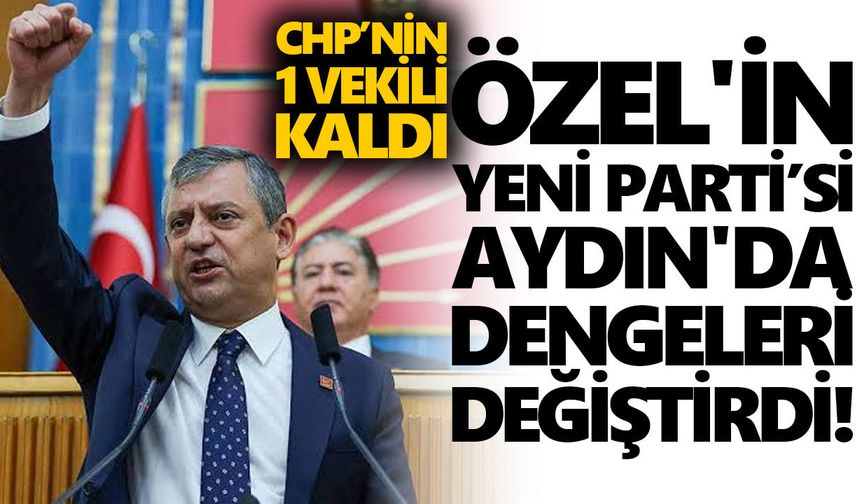 Özgür Özel'in Yeni Parti'si Aydın'da dengeleri değiştirdi! CHP’nin 1 vekili kaldı