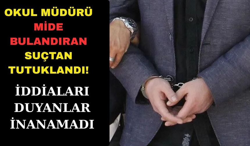 Usta öğreticiyi taciz ettiği öne sürülen okul müdürü tutuklandı