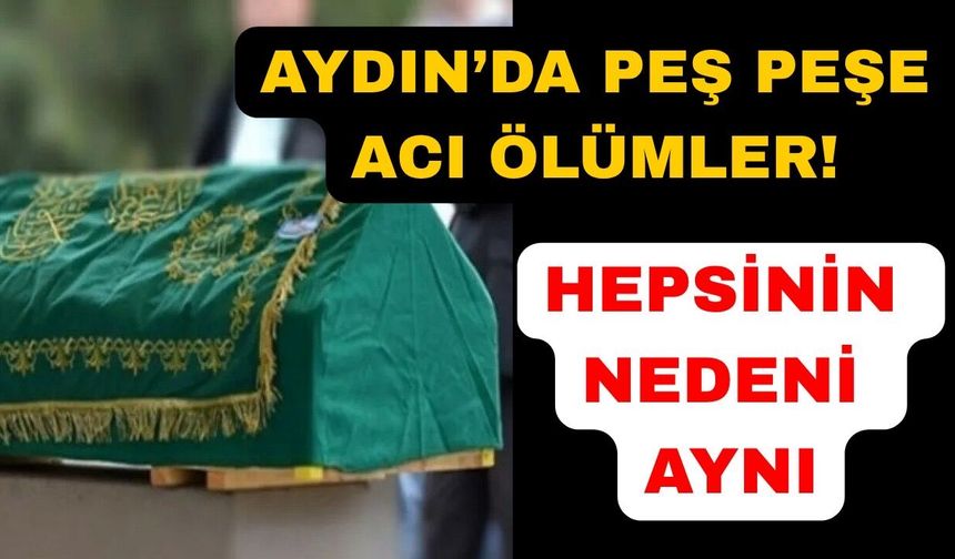 Aydın'da peş peşe ölümler üzüntüye boğdu