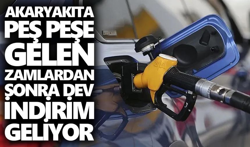 Akaryakıta peş peşe gelen zamlardan sonra dev indirim geliyor