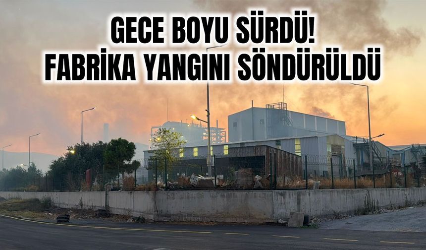 Aydın'da gece boyu süren fabrika yangını söndürüldü
