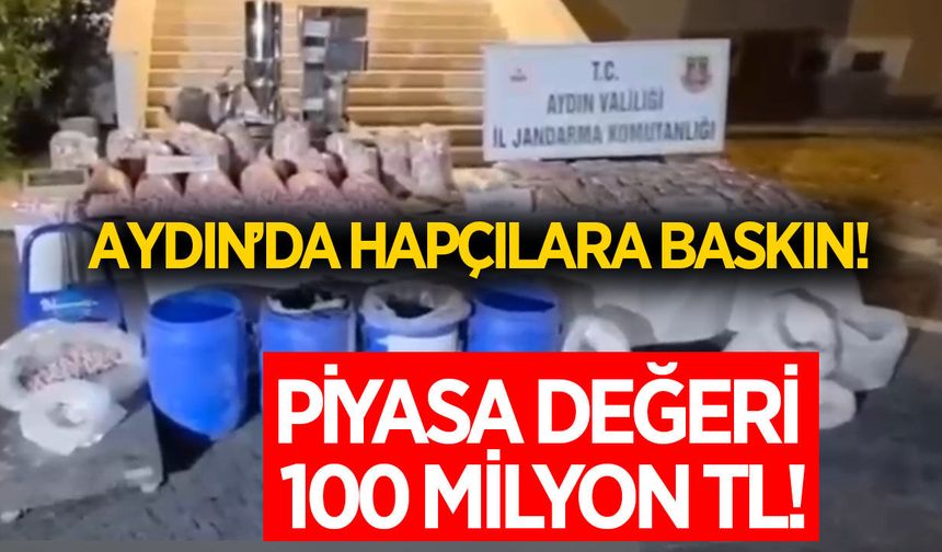 Aydın'da sentetik hap imalathanesine baskın!
