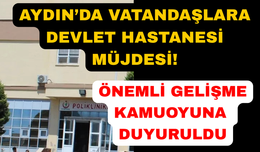 AK Parti Aydın Milletvekili Sarıbaş önemli hizmeti duyurdu