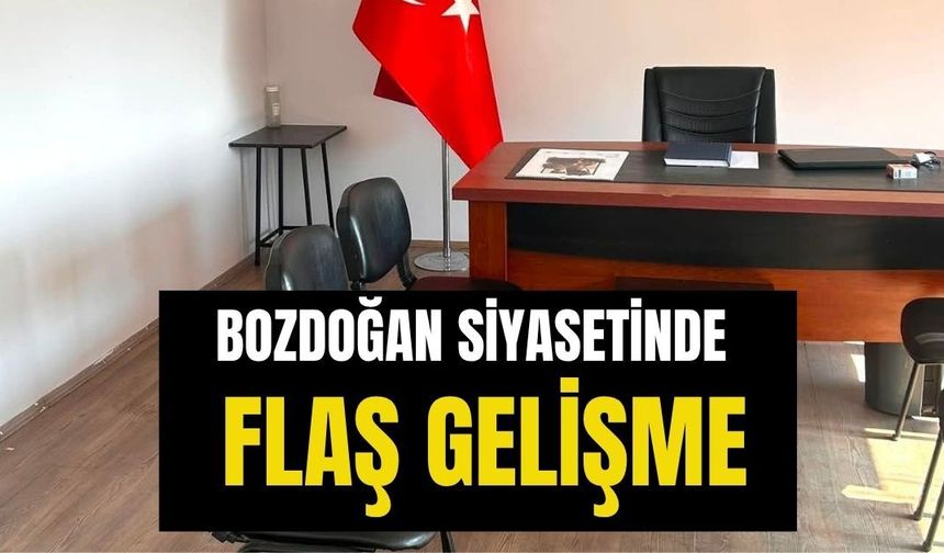 Bozdoğan siyasetinde flaş gelişme