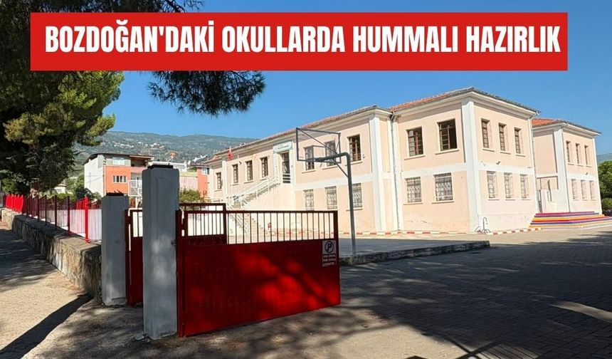 Bozdoğan'daki okullarda hummalı hazırlık