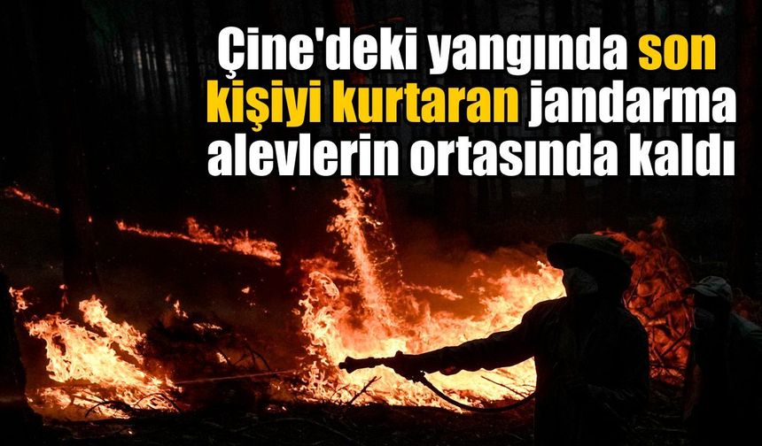 Çine'deki yangında son kişiyi kurtaran jandarma alevlerin ortasında kaldı