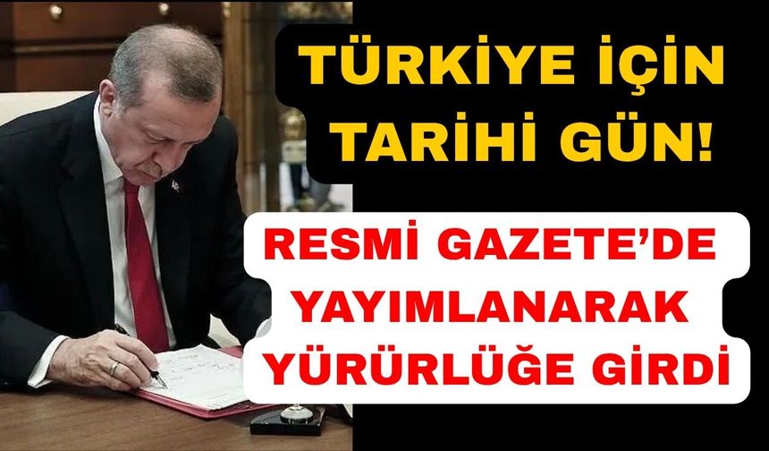 'Çerçeve Yasa' Resmi Gazete'de yayımlanarak yürürlüğe girdi