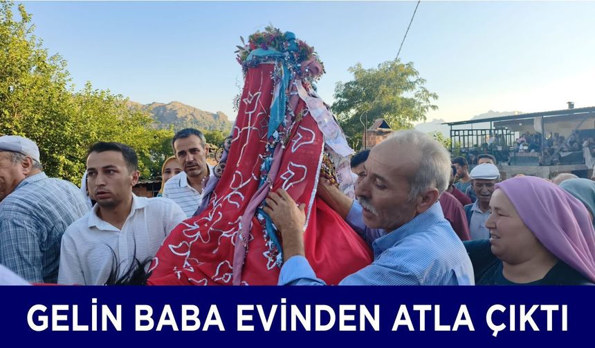 Gelin baba evinden atla çıktı! Beşparmak Dağları’nda gelenek yaşatıldı