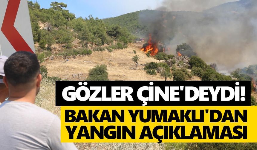 Gözler Çine'deydi! Bakan Yumaklı'dan yangın açıklaması