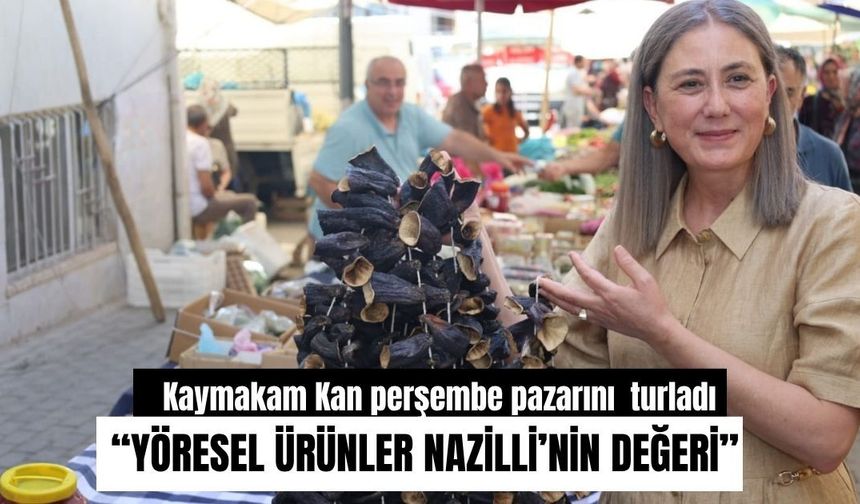 Kaymakam Kan perşembe pazarını turladı