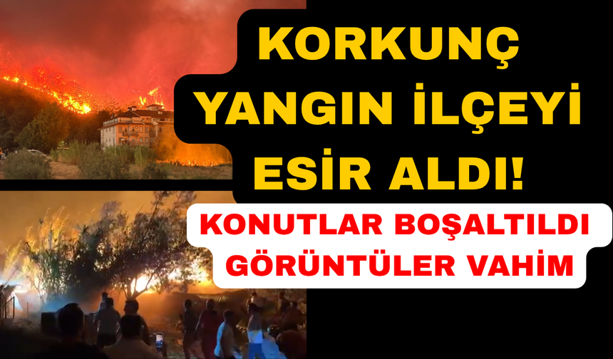 Turistik ilçedeki orman yangını ekipleri seferber etti