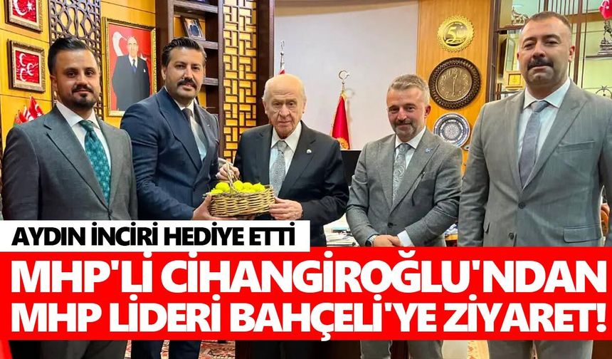Başkan Cihangiroğlu'ndan MHP lideri Bahçeli'ye ziyaret! Aydın inciri hediye etti