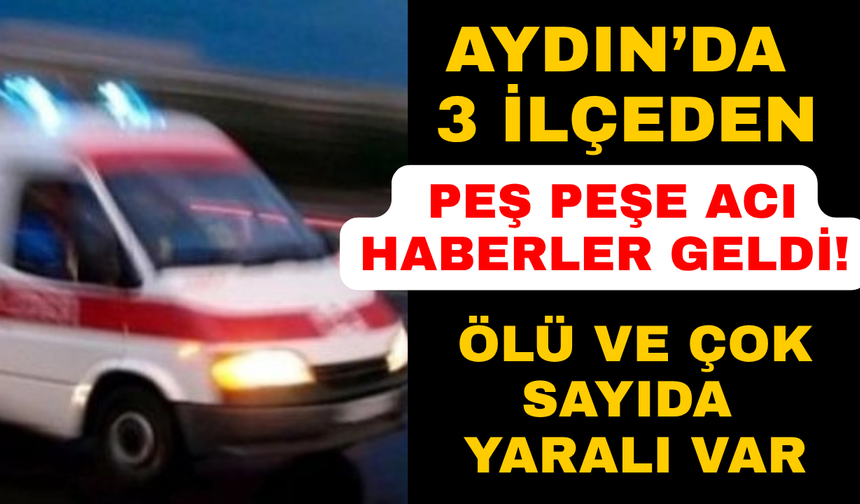 Aydın'daki kazalarda 1 kişi öldü, 7 kişi yaralandı