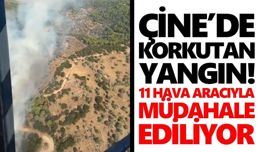 Çine’de korkutan yangın! 11 hava aracıyla müdahale ediliyor