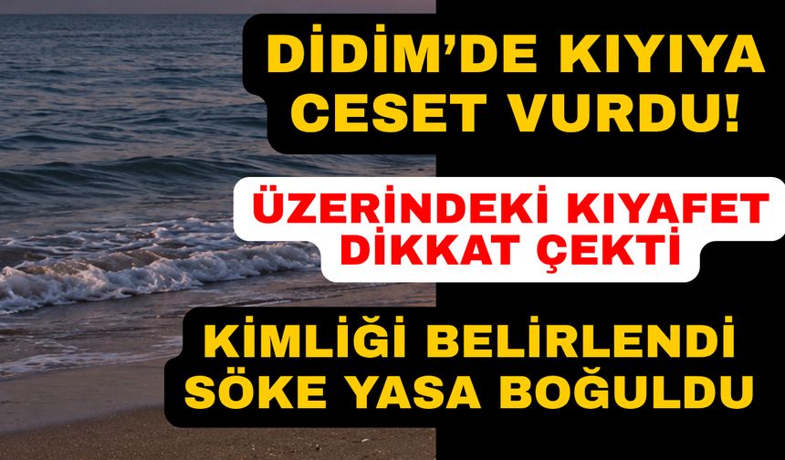 Aydın'da kıyıya dalgıç kıyafetli cansız beden vurdu