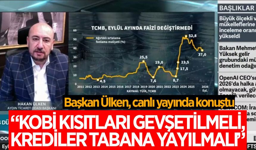 Başkan Ülken: “Kobi kısıtları gevşetilmeli, krediler tabana yayılmalı”