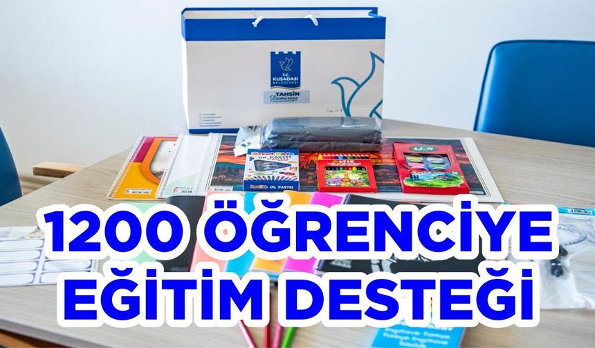 Kuşadası’nda 1200 öğrencinin yüzünü güldüren destek