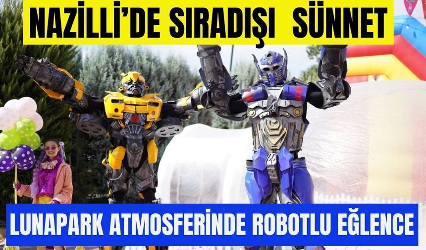 Lunapark atmosferinde robotlu eğlence