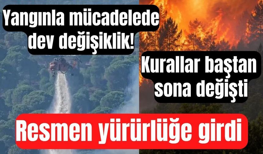 Orman yangınlarında ezber bozan kararlar! Yeni dönem başladı