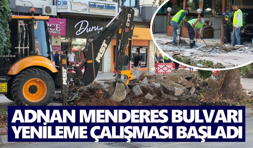 Aydın’da 124 milyon liralık değişim başladı! Adnan Menderes Bulvarı yenileniyor