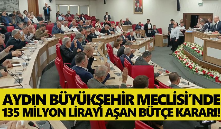 Aydın Büyükşehir Meclisi’nde 135 milyon lirayı aşan bütçe kararı!