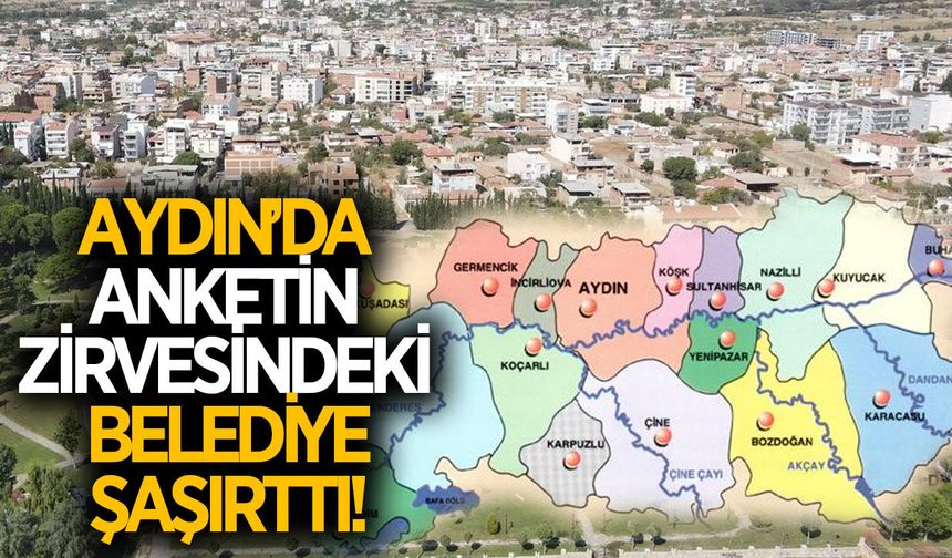Aydın'da anketin zirvesindeki belediye şaşırttı