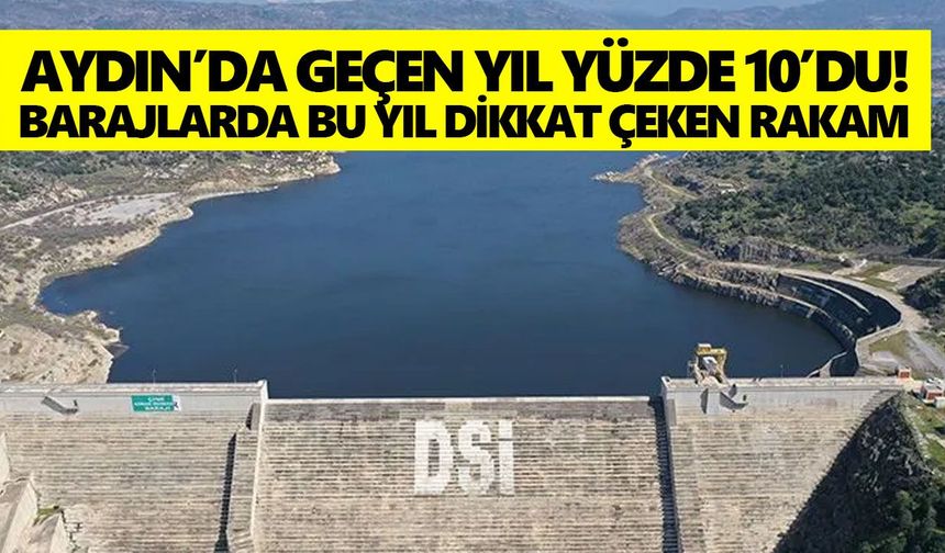 Aydın’da geçen yıl yüzde 10’du! Barajlarda bu yıl dikkat çeken rakam