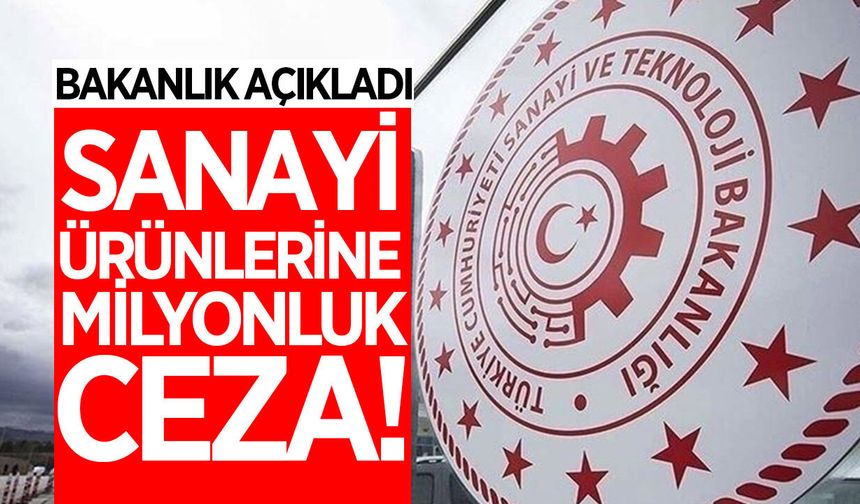 Bakanlık, sanayi ürünlerine milyonlarca lira ceza kesti