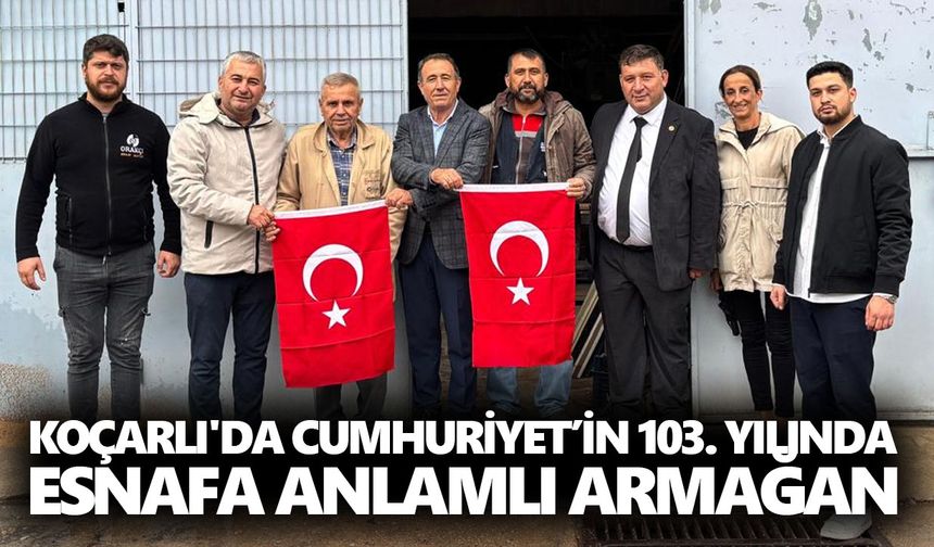 Koçarlı'da Cumhuriyet’in 103. yılında esnafa anlamlı armağan