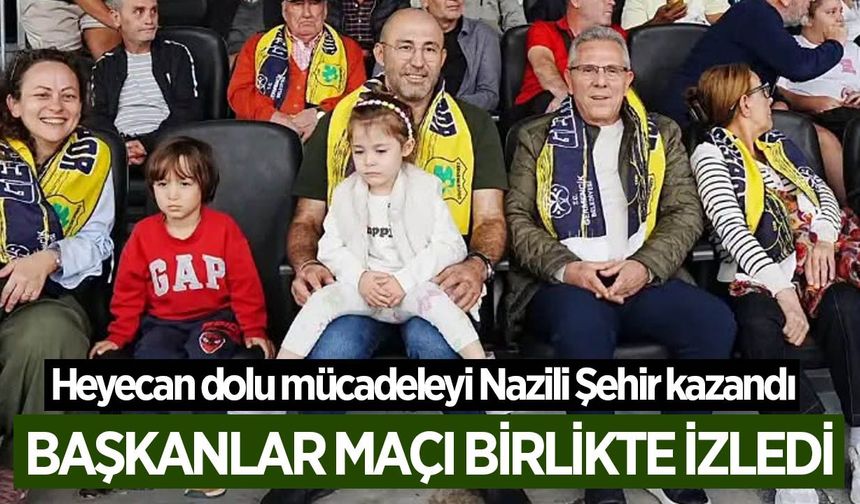 Germencik'te başkanlar maçı birlikte izledi