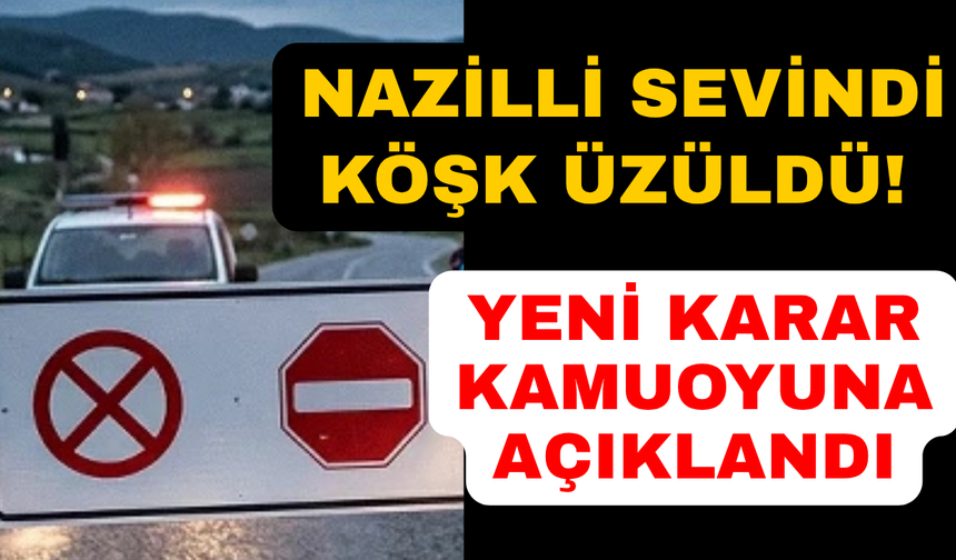 Aydın'da yeni karantina kararları kamuoyuna duyuruldu